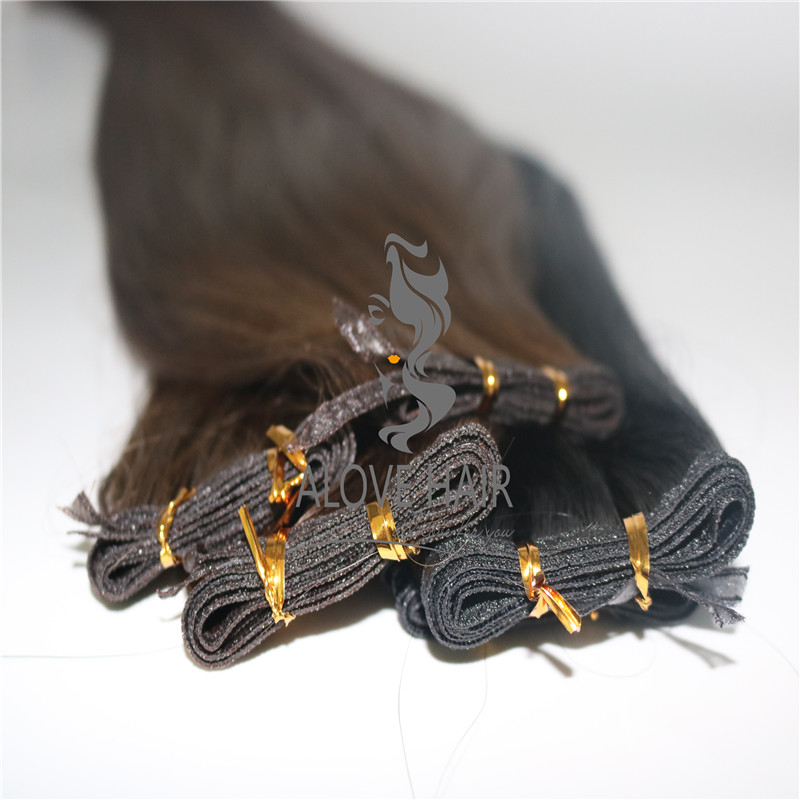 Full cuticle seamless weft extensions vendor in China 